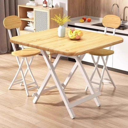 Folding Dining Table Portable 80X80Cm Compact Square Lightweight Carry Handle Easy Setup Small Apartment Home Office Camping