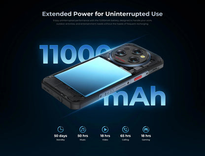 Oukitel WP35 S Rugged phone  24GB(6+18)+256GB 11000mAh phones androids NFC rugged Smartphone Business phone