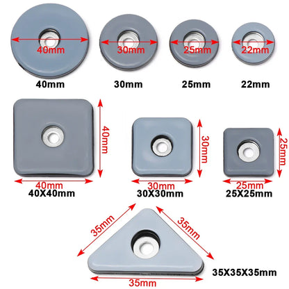 4/8pcs Furniture Leg Slider Pads Easy Move Heavy Furniture Table Bases Protector Legs Anti-abrasion Floor Mat with Screws