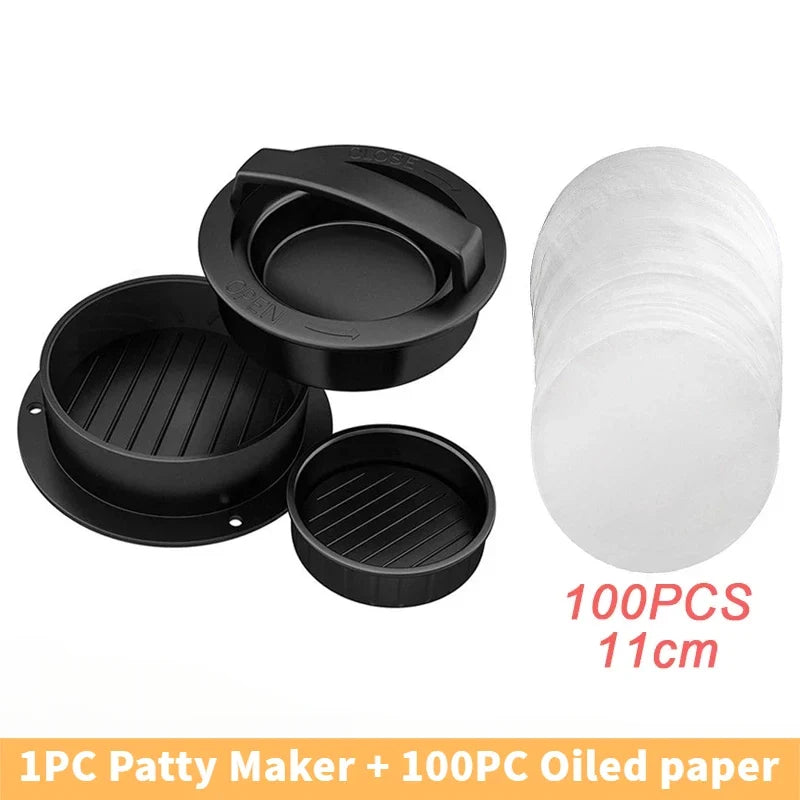 Hamburger Meat Press Maker Round Shape Non-Stick Stuffed Burger Patties Beef Grill Pie Press Mould Maker Kitchen Accessories