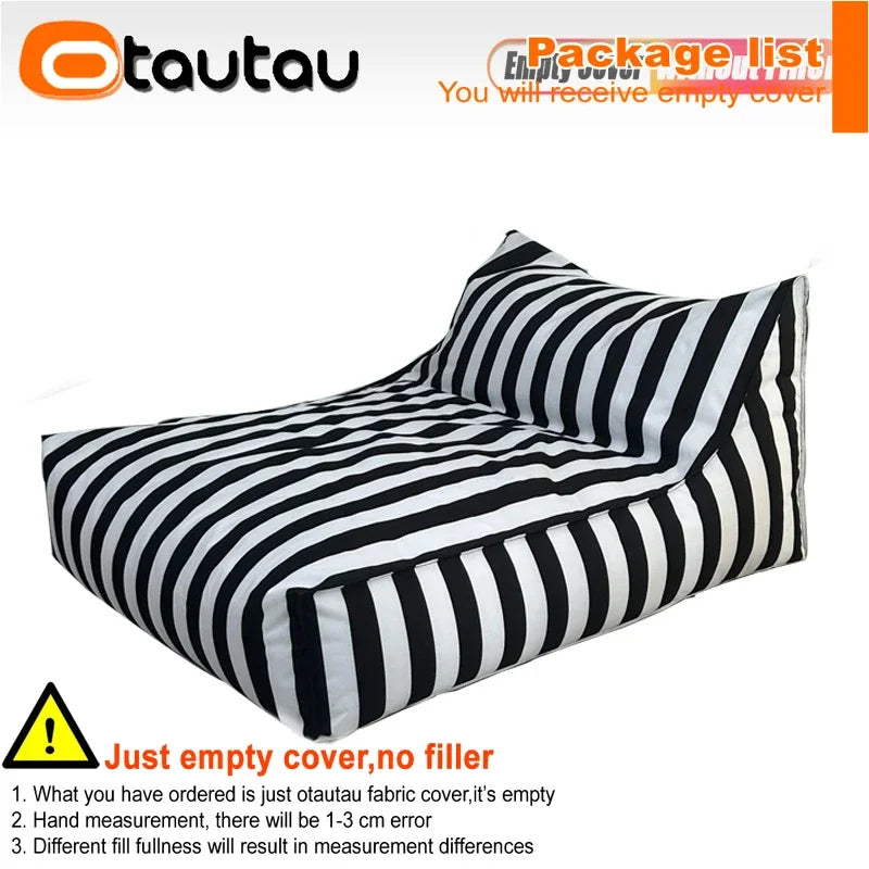 OTAUTAU Outdoor Waterproof Oxford Bean Bag Cover Floats Lounger SF343【No Filler Inside! You Need To Buy Filler By Yourself !】