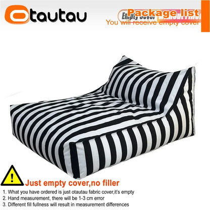 OTAUTAU Outdoor Waterproof Oxford Bean Bag Cover Floats Lounger SF343【No Filler Inside! You Need To Buy Filler By Yourself !】