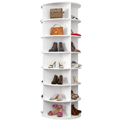 Multifunctional rotating shoe rack storage rack household bag toy floor-standing 360-degree rotating storage rack display rack