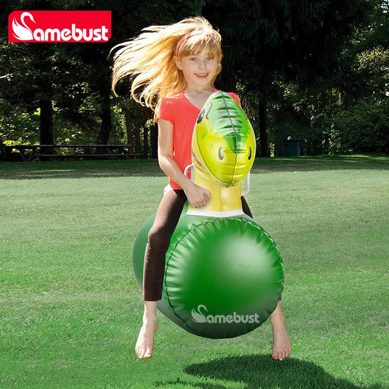Camebust Inflatable Hopping Toddlers Toys Bouncy Unicorn Horse Dinosaur，Jumping Bouncing Animal Hopper for Party Decoration