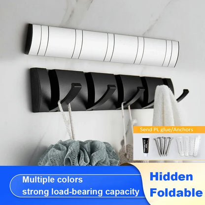 Coat Rack Wall Mount - Modern, Metal Wall Coat Rack Sturdy Wall Hook Rack Rail for Hanging Coat, Jacket, Clothes, Hat