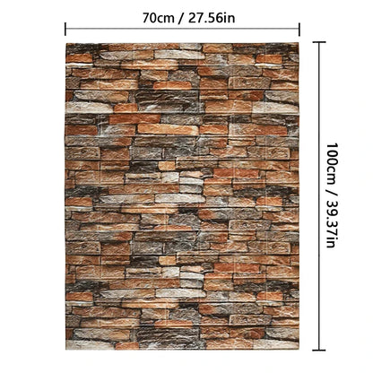 70cmx1/2/3/5/10m 3D Paper Wall Adhesive Living Room PVC Self-adhesive Panels Home Decoration Wallpapers Waterproof Wall Stickers
