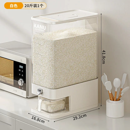 High-end pressing rice bucket, insect-proof and moisture-proof sealing, household food-grade rice box, flour storage container