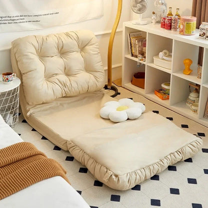 Foldable Lazy Sofa Bedroom Tatami Sets Bed Back Balcony Large Chair Foldable Chair Lounge Sofa Living Room Single Recliner 2025