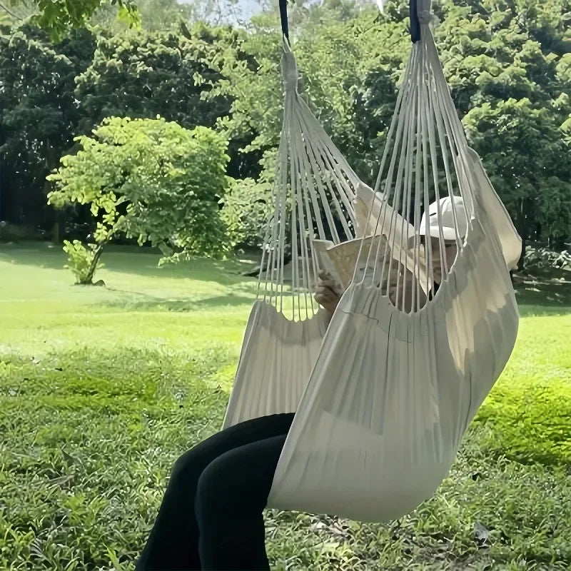 1PC Outdoor Rocking Chair Fabric Hammock Canvas Leisure Swing Chair Dormitory Portable Folding Hanging Chairs Outdoor Furniture