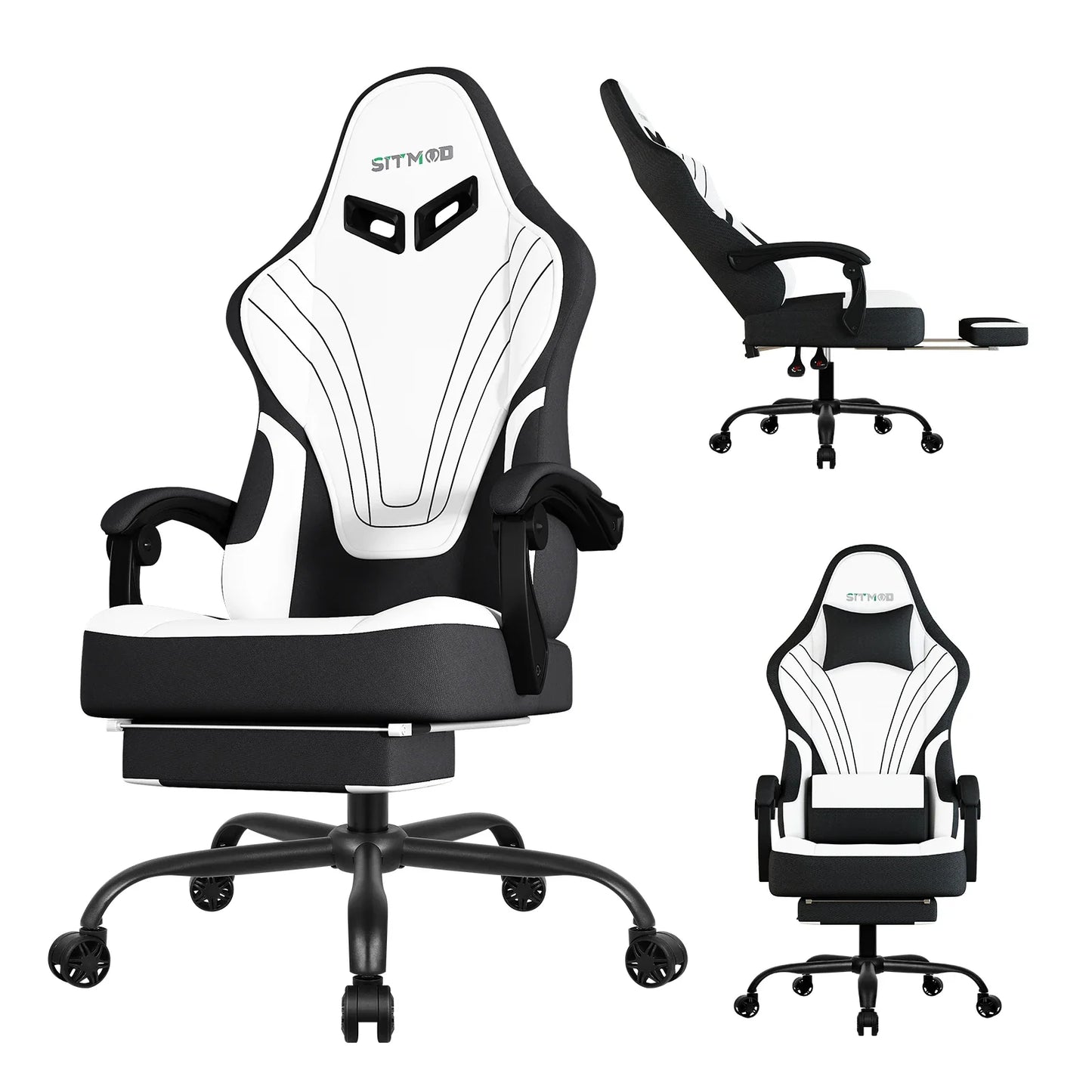 Gaming Chair, Big and Tall Gaming Chairs for Adults with Footrest and Lumbar Support, Comfortable Ergonomic Computer Chair