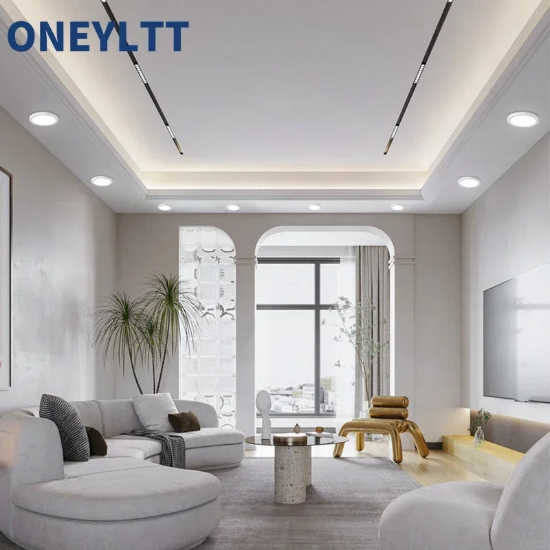 LED Panel Lights Ultra thin Ceiling Downlight 50mm to 200mm Cut Hole Adjustable Panel Light AC85-265V Indoor Lighting Lamp
