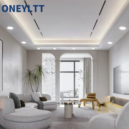LED Panel Lights Ultra thin Ceiling Downlight 50mm to 200mm Cut Hole Adjustable Panel Light AC85-265V Indoor Lighting Lamp