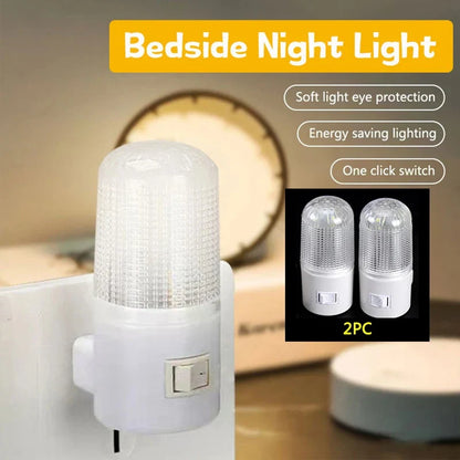 1/2PCS LED Night Light US/EU Plug Energy Saving Room Lamp Living Room Bedroom Corridor Home Lighting Bedside Indoor Night Lights