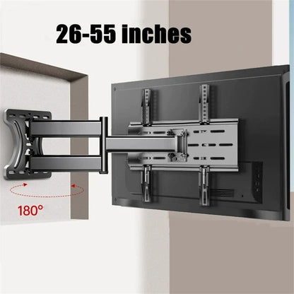 26-55inch Full Motion TV Wall Bracket Swivel Tilt Level Articulating, Max VESA 400x400mm,70cm Extension Long Arm TV Wall Mount