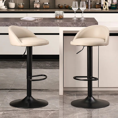 Vintage Swivel High Kitchen Island Counter Stools Chairs Velvet Padded Home Bar Stool Benches Dining Chair Bancos Para Bar
