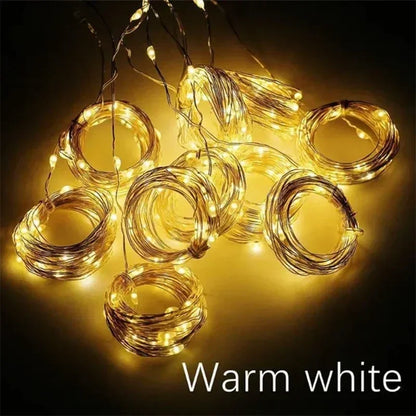 Bright 300 LED Curtain Light, Plug in Fairy Lights for Bedroom, Christmas Hanging String Lamp Outdoor for Window Backdrop Wall