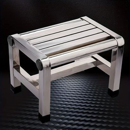 Multi Functional Stainless Steel Stool - Durable Thick & Sturdy Stool, Ideal for Living Room, Bathroom, Kitchen, Corridors