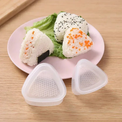 Transparent Plastic Onigiri Mold Set  Japanese-style Onigiri and Sushi Mold Set  Sushi Cartoon-themed Onigiri Molds For Children