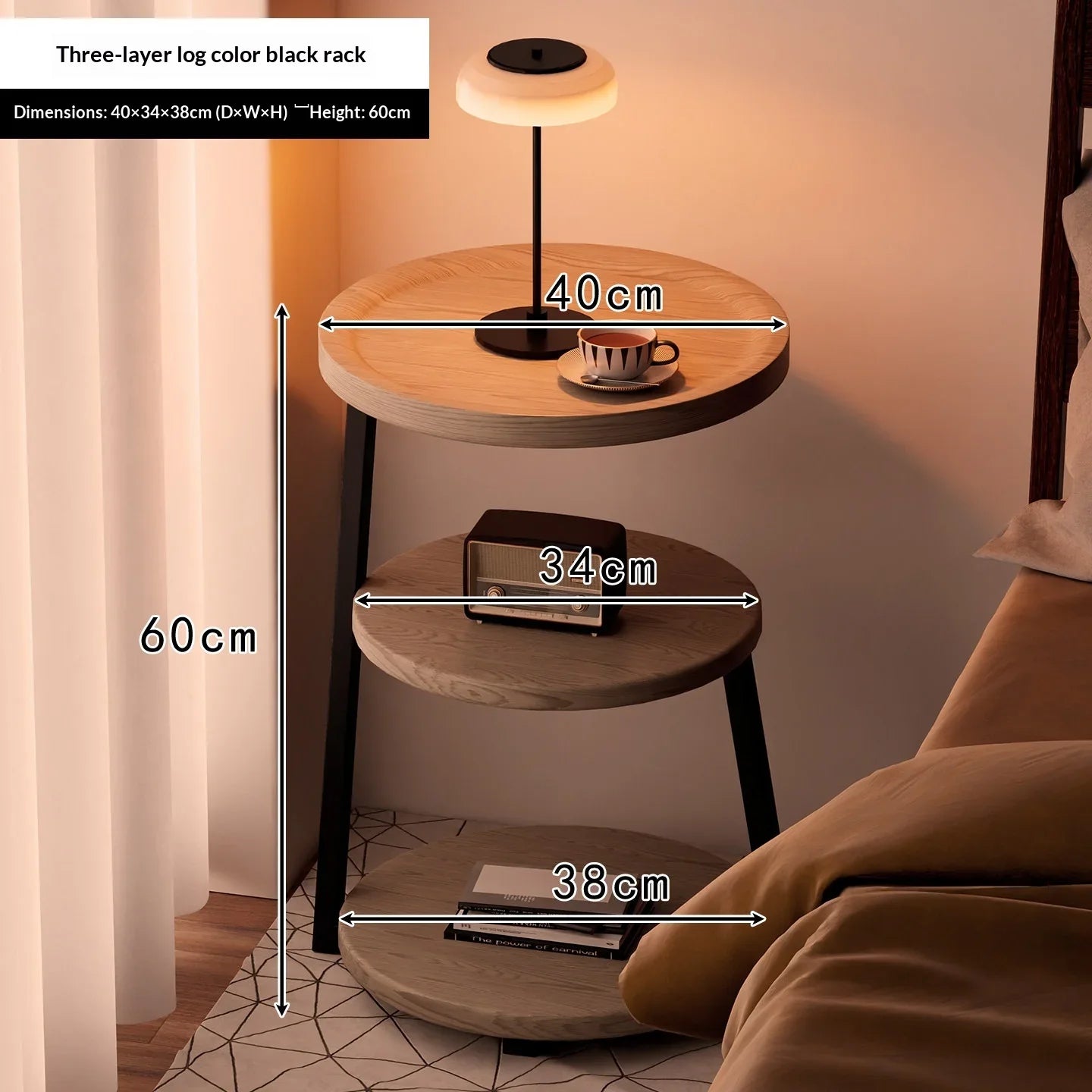 Modern Wooden Nightstand Bedside Table Cabinet Bedroom Furniture 2 Drawers Storage USB Charging Space Saving Furniture Bedroom