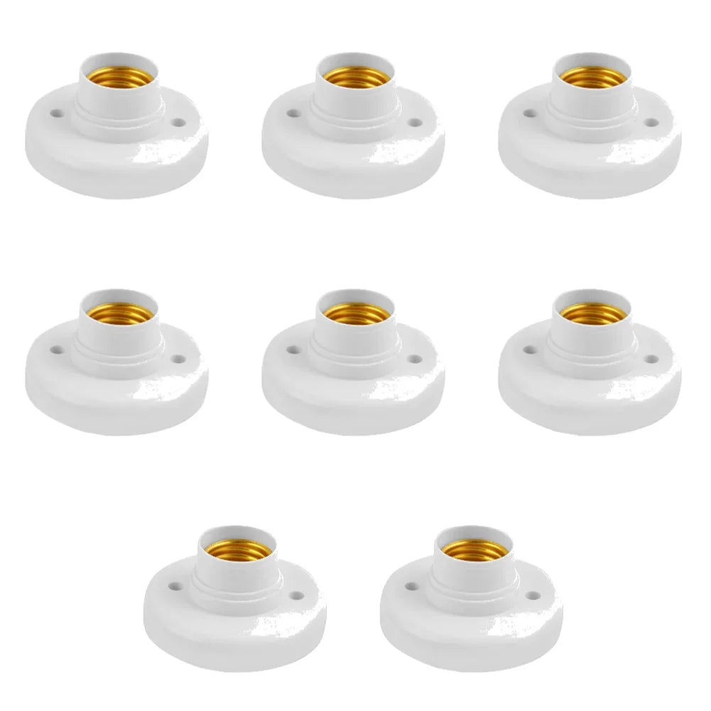 E27 Lamp Holder Screw Cap Socket White Ceiling Light Multifunctional Lamp Bulb Fixing Base Stand Light Bulb Holder