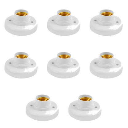 E27 Lamp Holder Screw Cap Socket White Ceiling Light Multifunctional Lamp Bulb Fixing Base Stand Light Bulb Holder