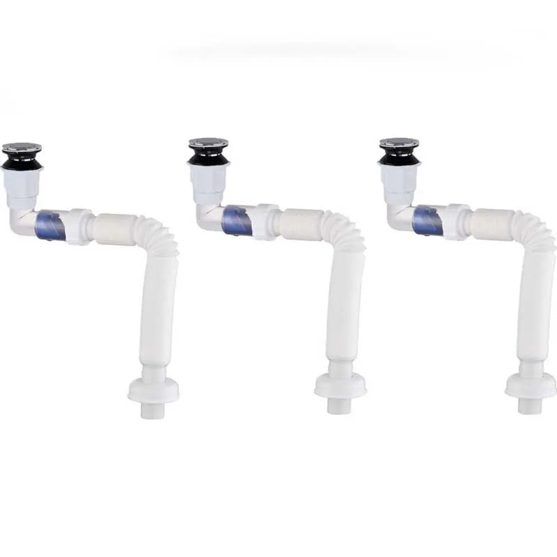 1-3PCS Multi Functional Universal Drain Hand Wash Basin Drain Pipe Basin Drain Pipe Non Adhesive Kitchen Drain Extension Pipe
