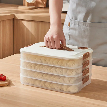 Dumpling Storage Box Multi-Layer Transparent Refrigerator Dumpling Fresh Keeping Container Home Kitchen Food Sealed Storage Box
