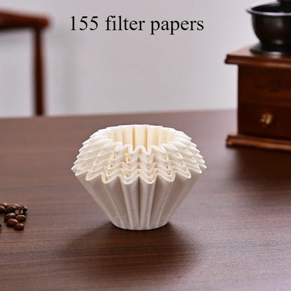 1-2Cups Coffee Dripper Crystal Eye Pour Over Coffee Filter Coffee Filter Cup Filter Papers Press Flat Bottom Increase Uniformity