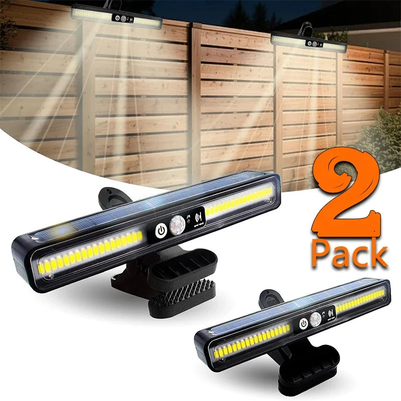1/2 Pack Solar Light Outdoor 36 LED Motion Sensor Lights IP65 Waterproof 3 Modes Dual Bracket for Fence Gutter Garden