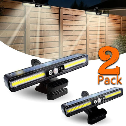1/2 Pack Solar Light Outdoor 36 LED Motion Sensor Lights IP65 Waterproof 3 Modes Dual Bracket for Fence Gutter Garden