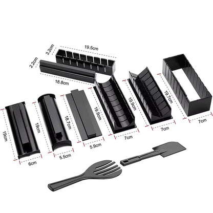 10 Pcs Sushi Making Kit Original Sushi Maker Tool Set DIY Sushi Rice Roll Mold Shapes For Beginners Sushi Mold Press YY115