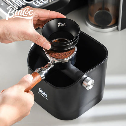 Bincoo Universal Portafilter Dosing Ring, 3.2cm Anti-Spill Aluminum Funnel with Strong Magnets Fits 51mm and 58mm Coffee Handles