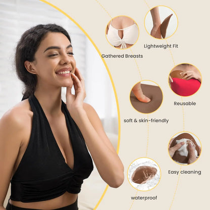 Double sided adhesive bra push-pull lifting pad is a self-adhesive pad used for bikinis, swimsuits, and strapless sports bras