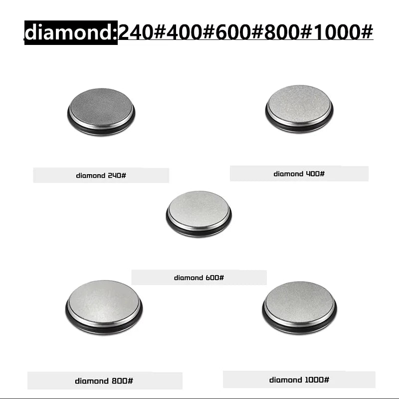 Diamond/Ceramic Discs Rolling Knife Sharpener Accessories with Kitchen Knife Sharpening Tool for Chef & Home Use