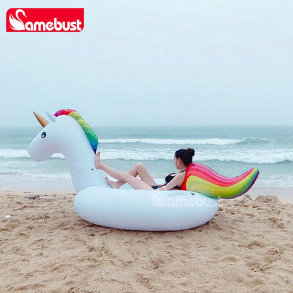 Camebust Inflatable Floating Swimming Pool Floats Unicorn Rider Animal Pool Floatsing Water Lounge Party Decoration
