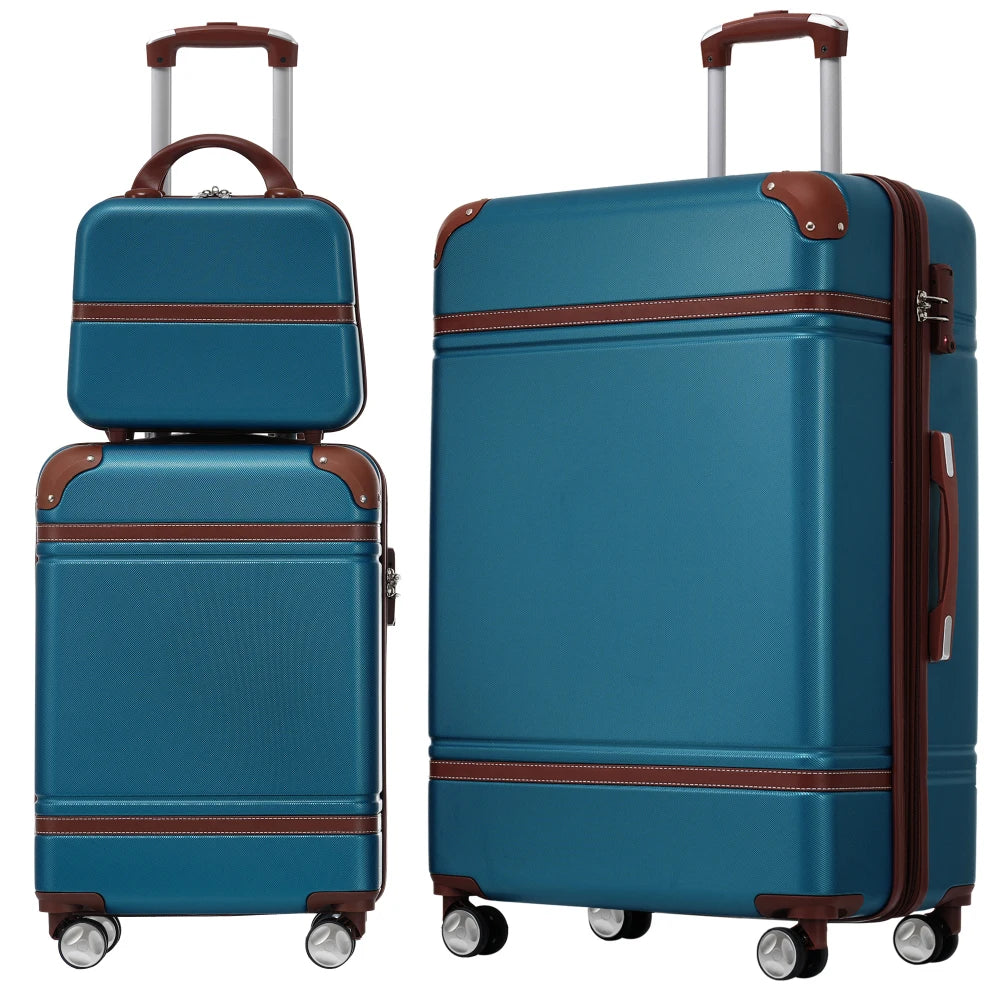 3 Piece Hardshell Luggage Set 20/28 Inch with Cosmetic Case Lightweight Spinner Suitcase TSA Lock Travel Luggage