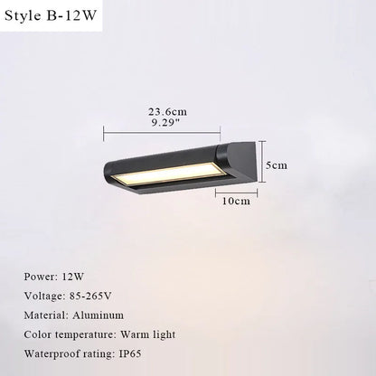 Outdoor Wall Light LED 350Adjustable Angle Waterproof Wall Lamp Aluminium Garden Porch Home Balcony Home Decor Lighting