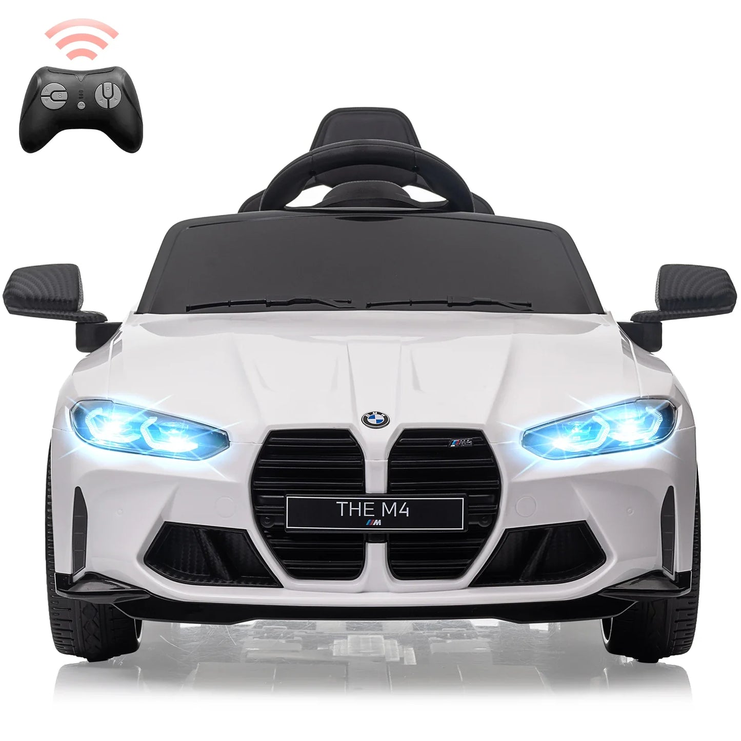 12V Ride On Car for Kids,Toddler Electric Vehicle with Remote Control,3 Speed,Led Light,Suspension System,3 Speeds, Bluetooth
