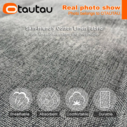 OTAUTAU Cotton Linen Pillow Sac Cover Double Sofa Bed Case Square Beanbag Chaise Lounge Recliner Floor Seat Couch DD008