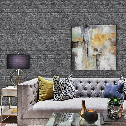 40Pcs 38.5X35cm Imitation Brick Wallpaper Self-adhesive Waterproof Moisture-proof Living Room Background Bedroom Wall Decoration