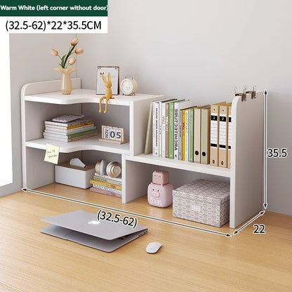 Bookshelf Office Desktop Storage Shelves Multi layer Scalable Shelves Student Desk Storage Boxes Small Bookcases
