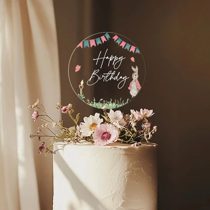 2025 New Happy Birthday Cake Toppers Decoration Unique Acrylic MR&MRS Wedding Party Cake Toppers for Baby Shower Baking Supplies