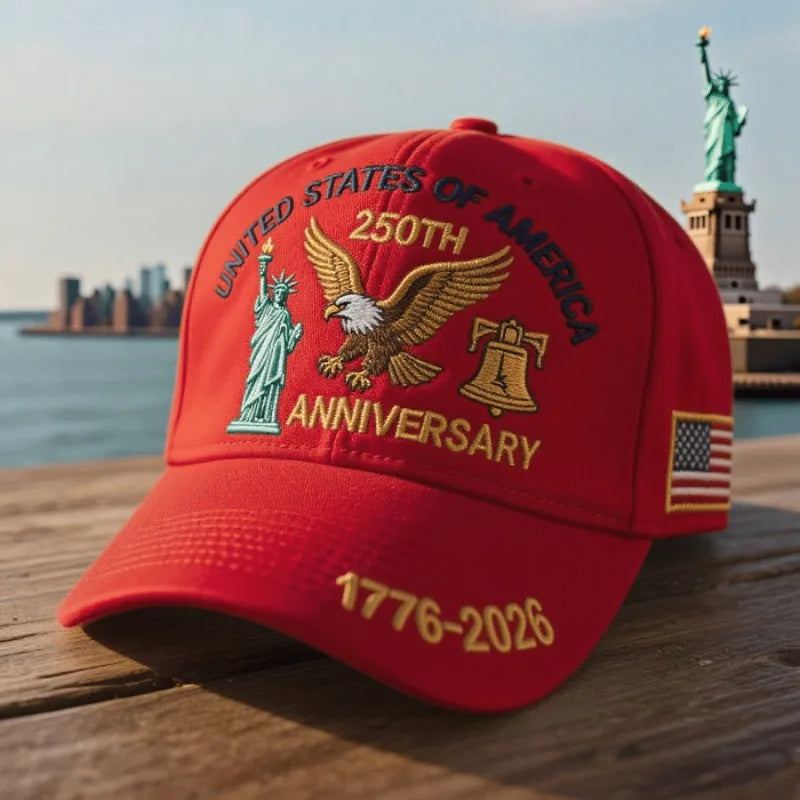 High quality dye-sublimation printed craft hat , USA 250th Anniversary patriotic hat , fade - resistant  eagle  design