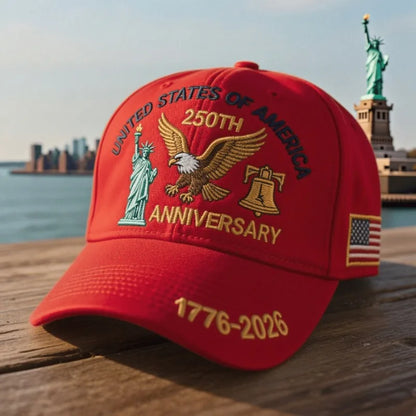 High quality dye-sublimation printed craft hat , USA 250th Anniversary patriotic hat , fade - resistant  eagle  design