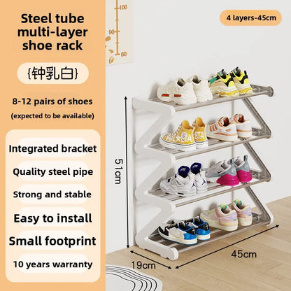 Simple shoe rack Multifunctional storage rack Multi-layer Z-shaped shoe rack Household dormitory shoe rack