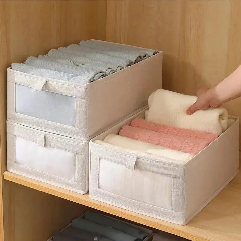1pcs Visible Wardrobe Storage Organizers Cabinet Drawer Clothes Storage Box for T-Shirts Jeans Underwear Pants Organizer Box