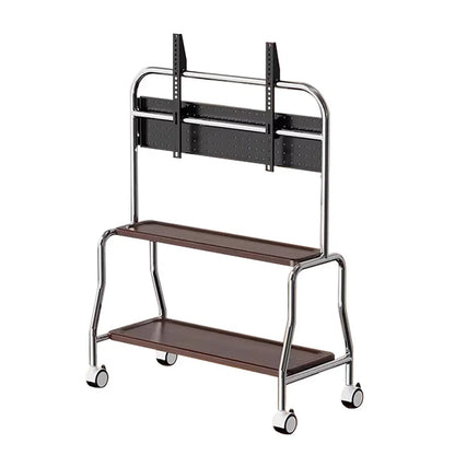 Rolling Floor Mobile TV Stand for 32-75 Inch LCD LED Flat/Curved Panel Screen TVs TV Cart Holds up to 110Lbs Max VESA 600x400mm