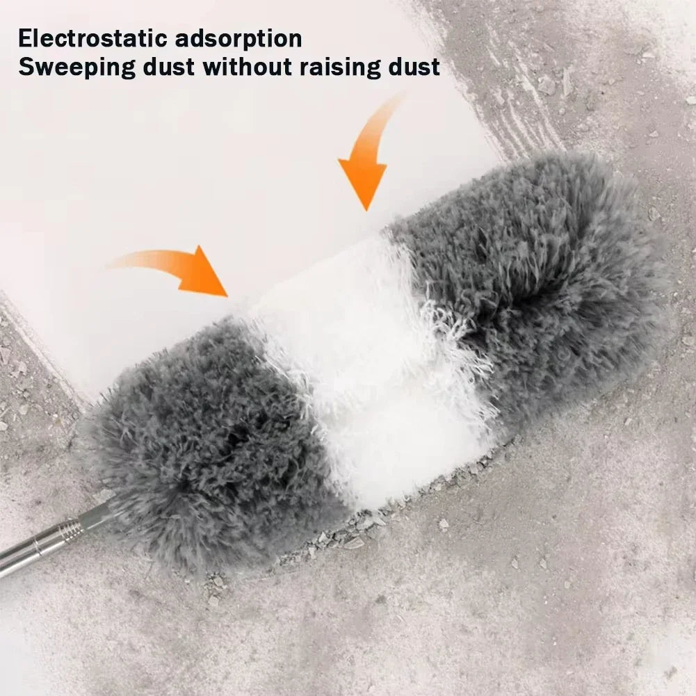 New Microfiber Duster Extendable Duster Cleaner Brush Telescopic Ceiling Microfiber Brushes Bendable Dust Cleaning