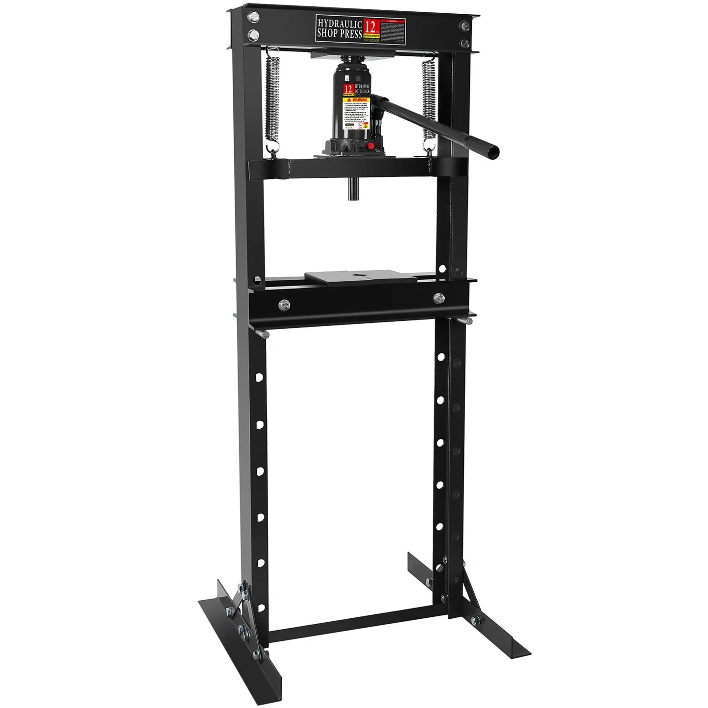 12 Ton Hydraulic Shop Press h-Frame Bench Press with Pressure Gauge Bearing Press for Automotive Repair Garage Metalworking Tool