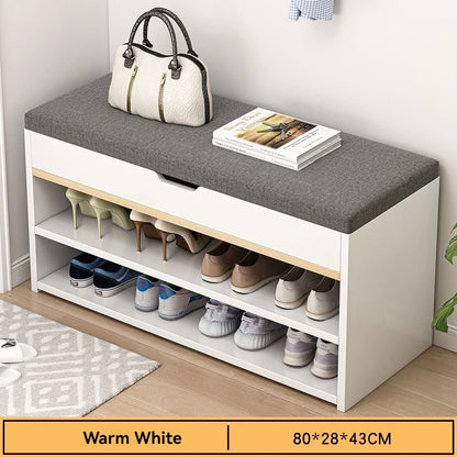 Entrance panel entrance, entrance hall, shoe wearing stool, entrance for sitting, long stool, shoe cabinet, shoe rack integrated